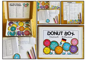 Vorschau - Fördermaterial/Inklusion - DEUTSCH - DONUT BOX (8. Schulstufe) 36 Aufgabenkarten zum Jahresstoff - Seite 1