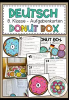 Vorschau - Fördermaterial/Inklusion - DEUTSCH - DONUT BOX (8. Schulstufe) 36 Aufgabenkarten zum Jahresstoff - Deckblatt