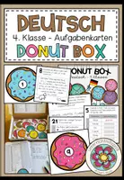 Vorschau - Fördermaterial/Inklusion - DEUTSCH - DONUT BOX (4. Schulstufe) 36 Aufgabenkärtchen zum Jahresstoff - Deckblatt