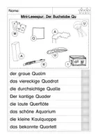 Vorschau - Arbeitsblätter - Lesespur Buchstabeneinführung Qu - Seite 2