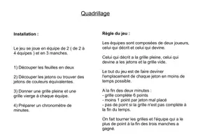 Aperçu - Jeux - Quadrillage - Page 1