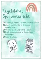 Vorschau - Arbeitsblätter - Regelplakat Sportunterricht - Deckblatt