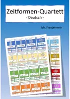 Vorschau - Spiele - Zeitformen-Quartett -Deutsch- Powerpoint zum Bearbeiten - Deckblatt