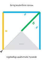 Vorschau - Stationenlernen - Pythagoras - quadratische Pyramide (Papiermodell, Quadrama) - Seite 1
