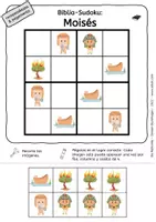 Vista previa - Manualidades / Dibujos para colorear - Sudoku: Moisés - página 1