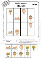 Vista previa - Manualidades / Dibujos para colorear - Sudoku: Moisés - página 3