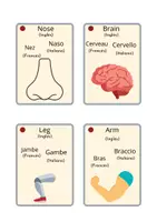 Aperçu - Cartes / Images - Cartes avec des mots en ANGLAIS, FRANÇAIS ET ITALIEN - Page 1