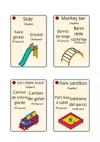 Aperçu - Cartes / Images - Cartes avec des mots en ANGLAIS, FRANÇAIS ET ITALIEN - Page 2