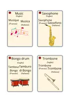 Aperçu - Cartes / Images - Cartes avec des mots en ANGLAIS, FRANÇAIS ET ITALIEN - Page 1