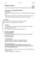 Vorschau - Arbeitsblätter - English - Writing a comment - skill file - Seite 1