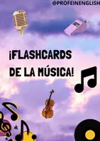 Vorschau - Fördermaterial/Inklusion - Karteikarten mit Musik auf Spanisch. - Deckblatt