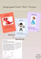 Vorschau - Spiele - Bewegungsspiel: Ritter, Drache, Prinzessin - Deckblatt
