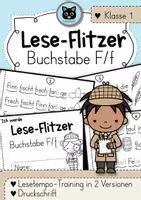 Vorschau - Arbeitsblätter - Lese-Flitzer | Buchstabe F/f | Lesetempo-Training | Druckschrift - Deckblatt