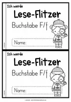 Vorschau - Arbeitsblätter - Lese-Flitzer | Buchstabe F/f | Lesetempo-Training | Druckschrift - Seite 1