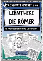 Vorschau - Unterrichtsreihen - Themenheft/ Lerntheke "Die Römer" - 36 Arbeitsblätter mit Lösungen - Sachunterricht Grundschule Klasse 3 und 4 - Deckblatt