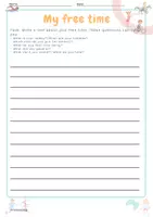 Vorschau - Arbeitsblätter - My free time - Writing activity 5.Klasse Englisch - Seite 1