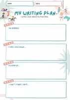 Vorschau - Arbeitsblätter - My free time - Writing activity 5.Klasse Englisch - Deckblatt