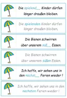 Aperçu - Cartes d'exercices - Sommer: Endungen der Adjektive - Übungskarten - Page 3