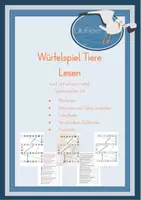 Vorschau - Spiele - Lesen, Sprache untersuchen, Würfelspiel, Tiere - Deckblatt