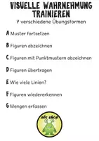 Vorschau - Arbeitsblätter - Visuelle Wahrnehmung trainieren: 7 verschiedene Übungen (Muster, Mengen, Figuren) - Seite 1