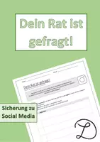 Vorschau - Arbeitsblätter - Social Media - AB - Dein Rat ist gefragt! - Deckblatt