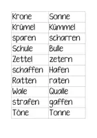 Vorschau - Spiele - Lerntheke Rechtschreibung (langer/ kurzer Vokal, ss/ß, z/tz, k/ck) - Seite 1