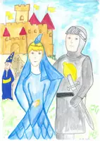 Vorschau - Mal- und Bastelvorlagen - Ausmalbild Prinzessin Taschentuch Cover - Deckblatt