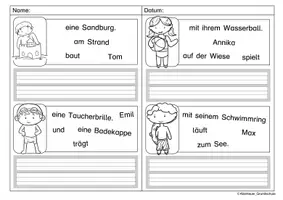 Vorschau - Arbeitsblätter - Sommer Schüttelsätze - Seite 1