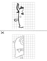 Vorschau - Arbeitsblätter - Monster Symmetrie - geeignet ab der 1. Klasse - Seite 2