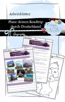 Vorschau - Arbeitsblätter - Tourismus in Deutschland - Plane deinen Roadtrip: ABs - Deckblatt