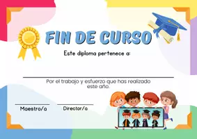 Vista previa - Tarjetas / Manipulativos - Diplomas y mensajes para fin de curso - página 1