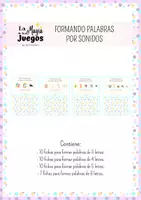 Vista previa - Hojas de trabajo - Formando palabras por los sonidos (3, 4, 5, 6 letras) - Portada