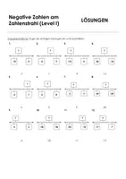 Vorschau - Arbeitsblätter - Negative Zahlen am Zahlenstrahl - Arbeitsblatt mit Lösungen - Seite 1