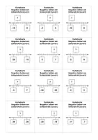 Vorschau - Aufgabenkarten - Negative Zahlen am Zahlenstrahl - Karteikarten - Deckblatt