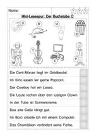 Vorschau - Arbeitsblätter - Lesespur Buchstabeneinführung C - Seite 3