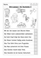 Vorschau - Arbeitsblätter - Lesespur Buchstabeneinführung X - Seite 3