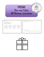 Vorschau - Arbeitsblätter - Freebie Die vier Fälle AB Nomen ordnen - Deckblatt