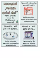 Aperçu - Jeux - Jeu de lecture "Wohin gehst du, wenn ...?" Orte in der Stadt Allemand - Page 2