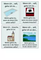 Aperçu - Jeux - Jeu de lecture "Wohin gehst du, wenn ...?" Orte in der Stadt Allemand - Page 3