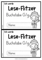 Vorschau - Arbeitsblätter - Lese-Flitzer | Buchstabe G/g | Lesetempo-Training | Druckschrift - Seite 1