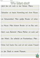 Aperçu - Feuilles d'exercices - Exercice de calligraphie "Wo bist du?" Orte in der Stadt - Allemand - Page 3