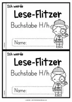 Vorschau - Arbeitsblätter - Lese-Flitzer | Buchstabe H/h | Lesetempo-Training | Druckschrift - Seite 1