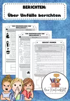 Vorschau - Arbeitsblätter - Berichten: Über Unfälle berichten - Deckblatt