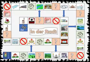 Aperçu - Jeux - Jeu de société "Orte in der Stadt" doublement différencié Allemand - Page 1