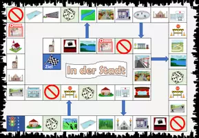 Aperçu - Jeux - Jeu de société "Orte in der Stadt" doublement différencié Allemand - Page 2