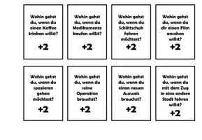 Aperçu - Jeux - Jeu de société avec cartes de questions "Orte in der Stadt" Allemand - Page 3