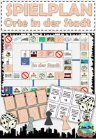 Aperçu - Jeux - Jeu de société avec cartes de questions "Orte in der Stadt" Allemand - Page de couverture