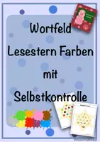 Vorschau - Spiele - Wortfeld Farben Lesestern - Deckblatt