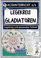 Vorschau - Unterrichtsreihen - Legekreis "Gladiatoren im alten Rom" mit passendem Faltheft und Lösungen - Sachunterricht "Die Römer" Grundschule - Deckblatt