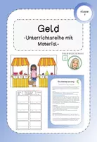 Vorschau - Unterrichtsreihen - Geld Klasse 1 (Euro): Unterrichtsreihe mit Stundenplanungen und Material - Deckblatt